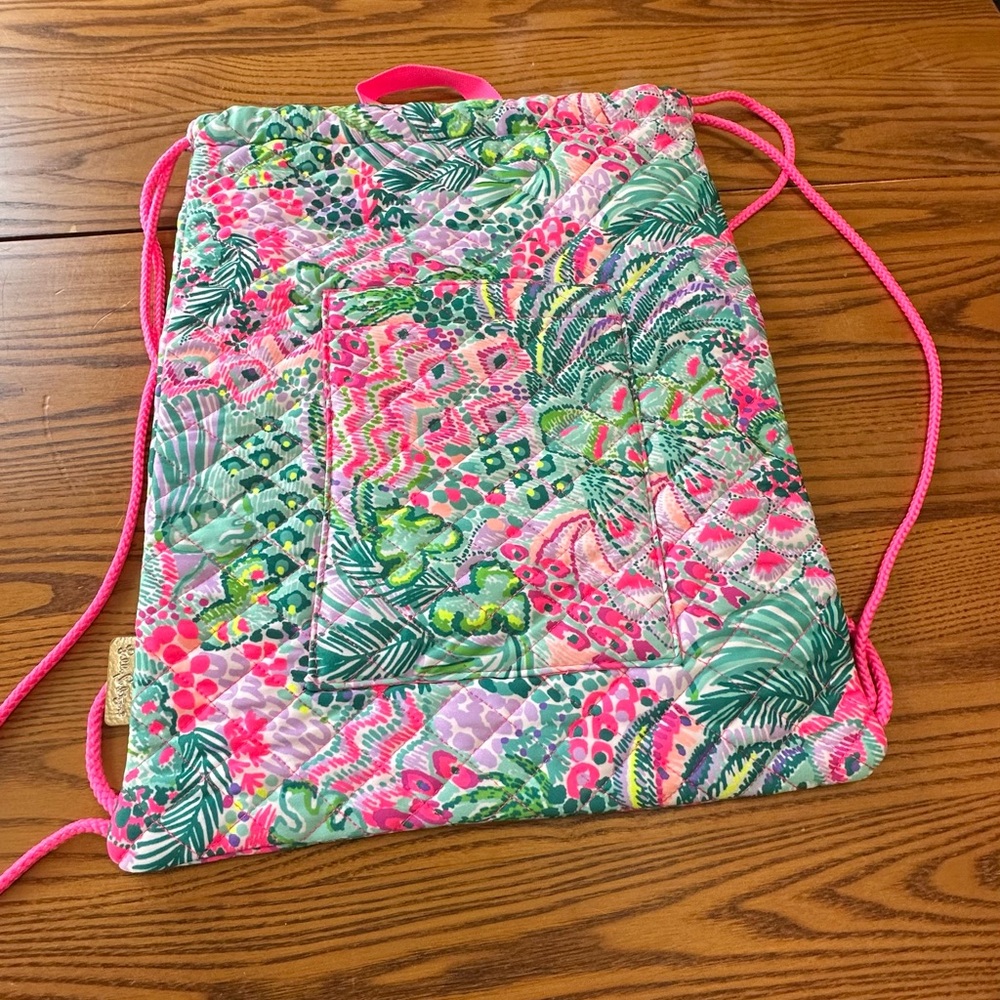 Lilly Pulitzer Drawstring Backpack Multi Banana S… - image 3